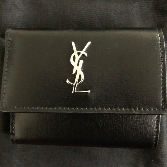 NWT Saint Laurent YSL Monogram Wallet in Black - Picture 2 of 5